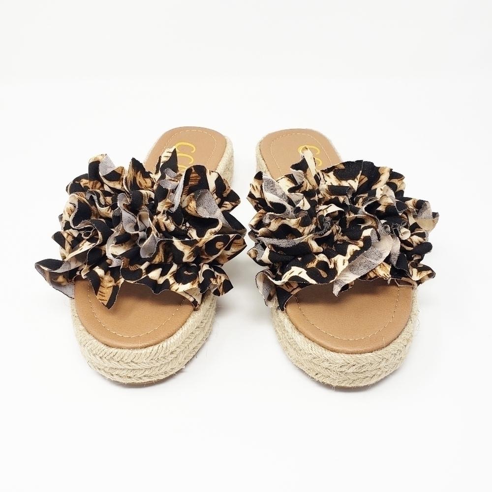 CCOCCI Bermuda leopard sandal slides NWT - image 2